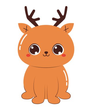 Beyaz yerine sevimli ren geyiği tasarımı