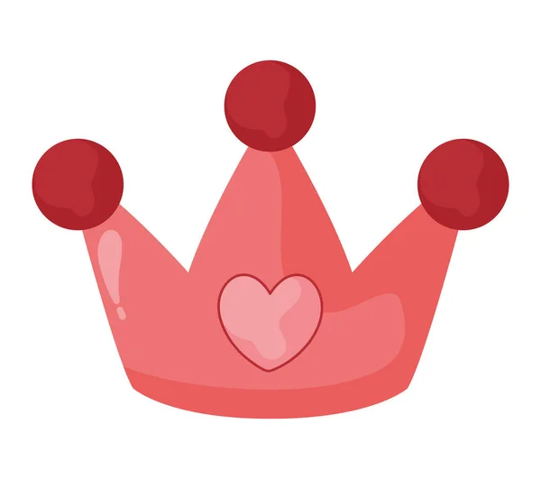 ピンクの王冠のデザイン — ストックベクタ