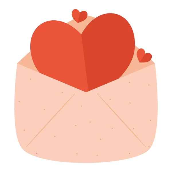 Любовное Письмо Сердцем — стоковый вектор