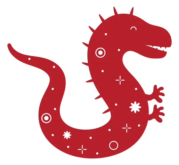 Δράκος Κινέζικο Zodiac Εικονίδιο Απομονωμένο — Διανυσματικό Αρχείο
