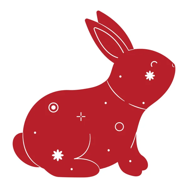 Rabbit Chinese Zodiac Isolated Icon — Stock Vector