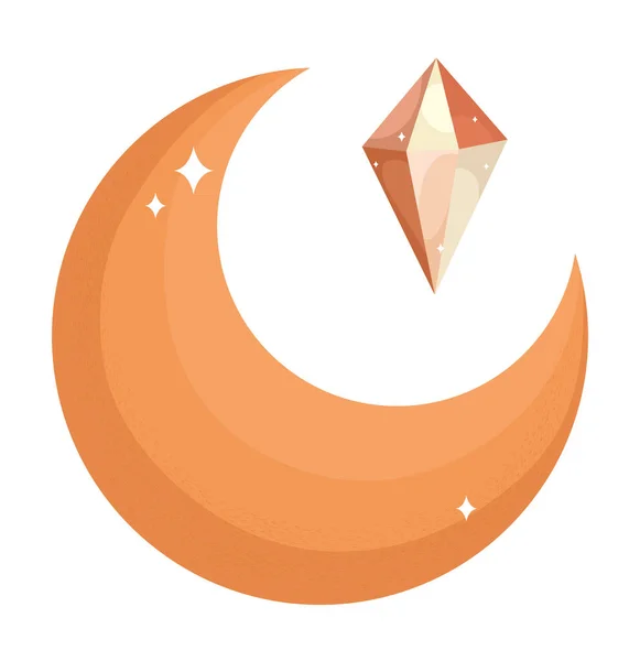 Narancs Hold Design Több Mint Fehér — Stock Vector