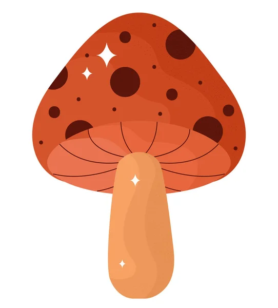 白色上的桔子蘑菇设计 — 图库矢量图片