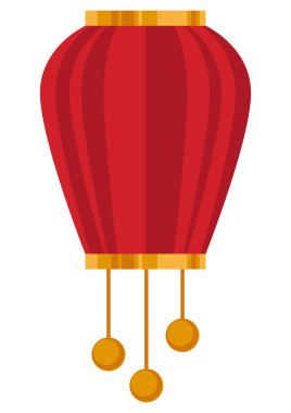 Beyaz yerine kırmızı Çin lambası.