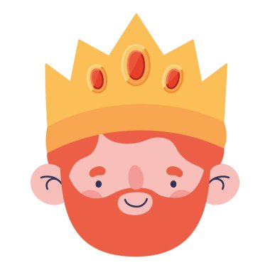 beyaz üzerinde kral bilge Caspar yüzü