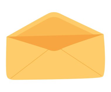 Beyaz üzerine şirin bir zarf.