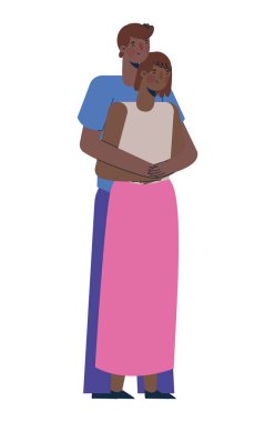 Beyaz yerine sevimli çift çizimi