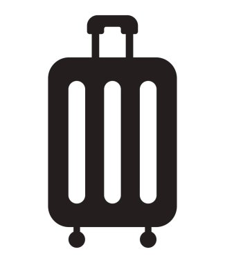 beyaz üzerine bagaj simgesi tasarımı