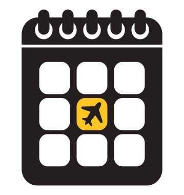 Beyazın üzerinde uçan gün simgesi