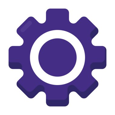 mor dişli dişli beyaz üzerine