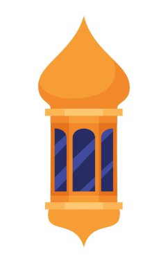 İslami fener tasarımı beyaz üzerine