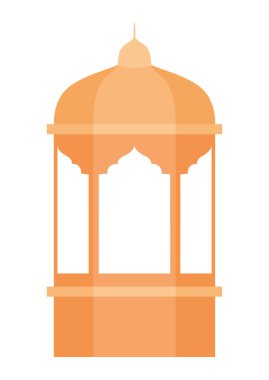 İslami bina tasarımı beyaz üzerine