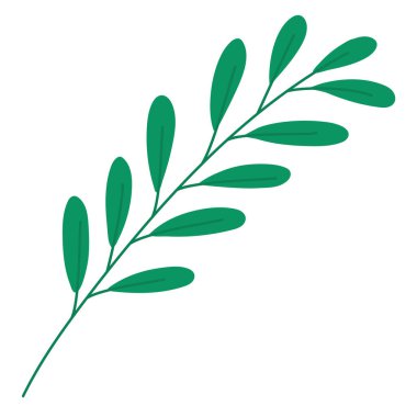 bitki dalı tasarımı beyaz üzerine