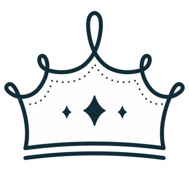 cute crown vector over white