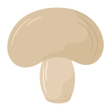healthy mushroom design over white