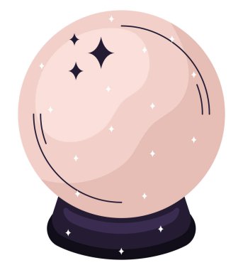 bright crystal ball over white