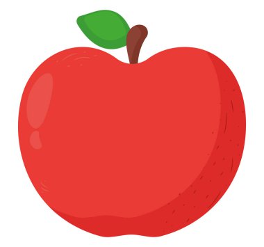 red aple design over white