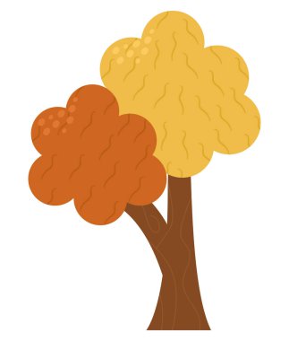 autumn tree illustration over white