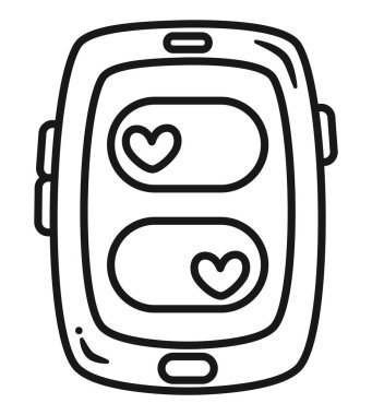 smartphone with chats over white