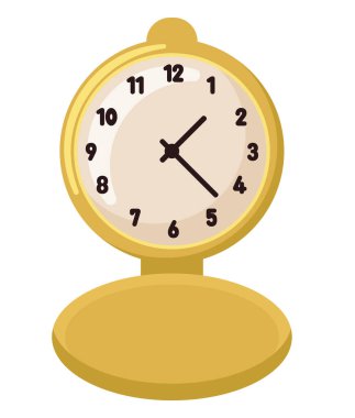 golden classic clock over white