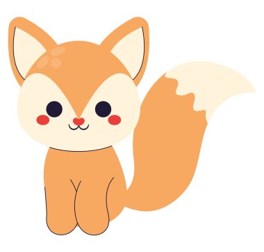 Beyaz yerine şirin tilki tasarımı