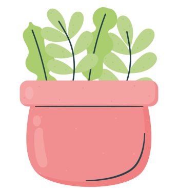 plant pot design over white