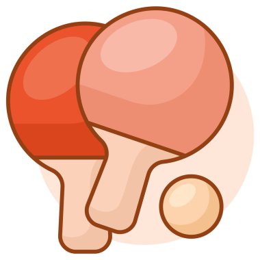 table tennis rackets over white