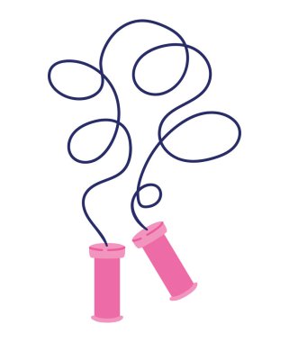 Beyaz üzerine atlama ipi tasarımı