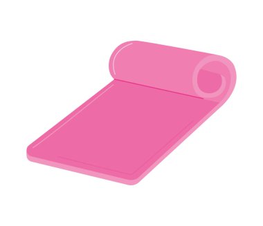 yoga mat design over white