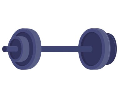 Spor salonunun dambılı beyazın üstünde.