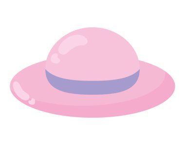 pink beach hat over white