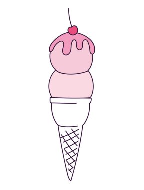 strawberry ice cream over white