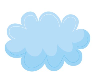 Beyaz yerine mavi bulut tasarımı