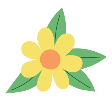 Beyaz yerine sevimli sarı çiçek.