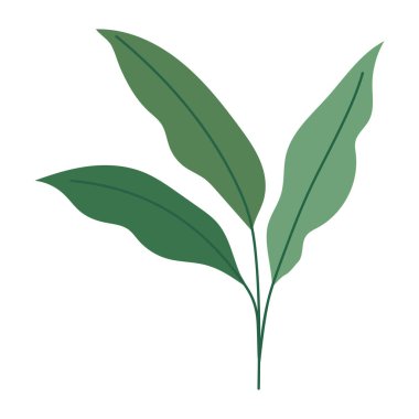 Beyaz üzerine şirin yapraklar çizimi