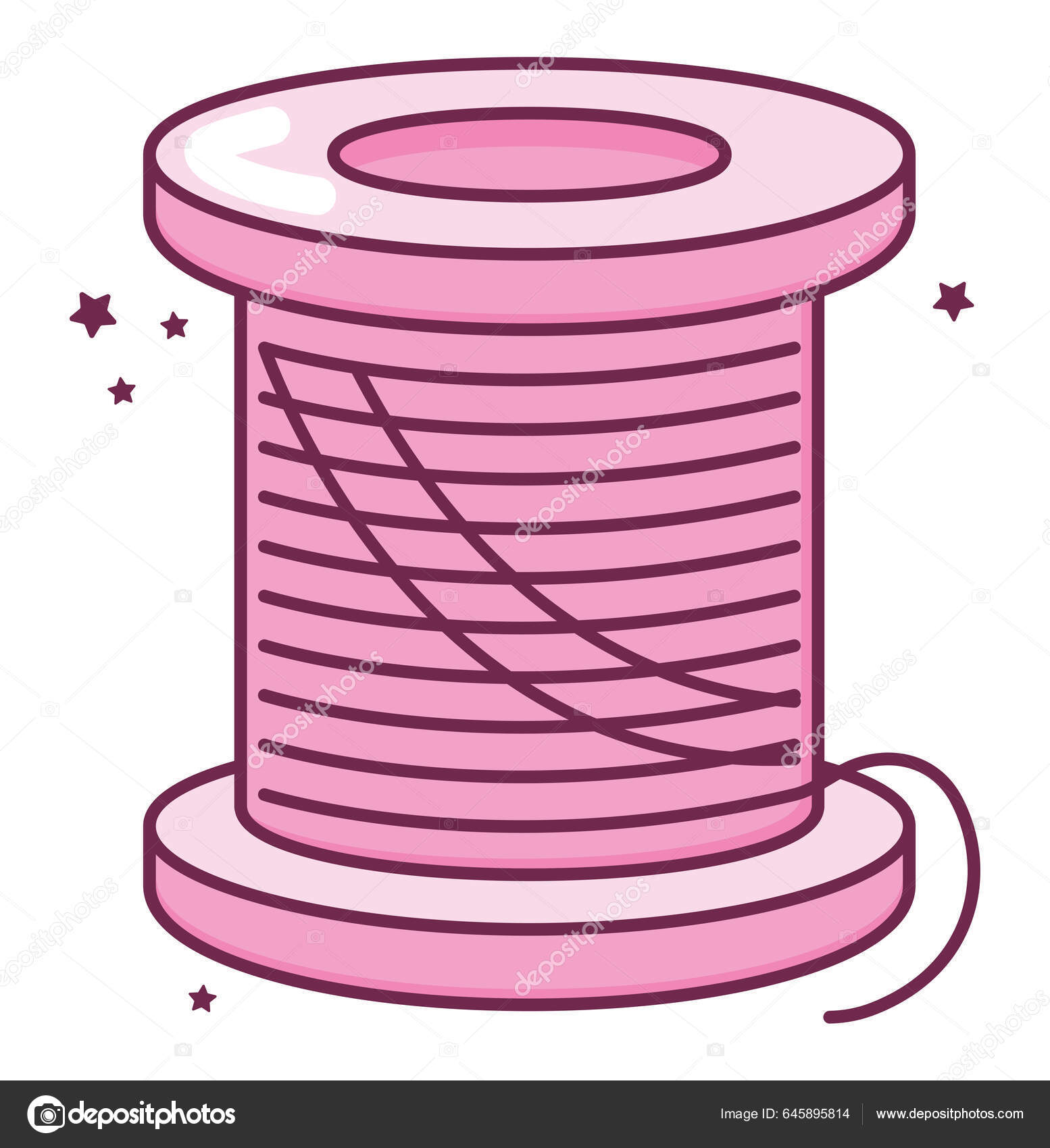 Pink Thread Design White Stock Vector by ©grgroupstock 645895814