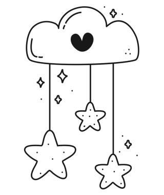 beyaz üzerinde yıldızlar olan bebek arabası