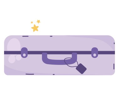 beyaz üzerine mor evrak çantası tasarımı