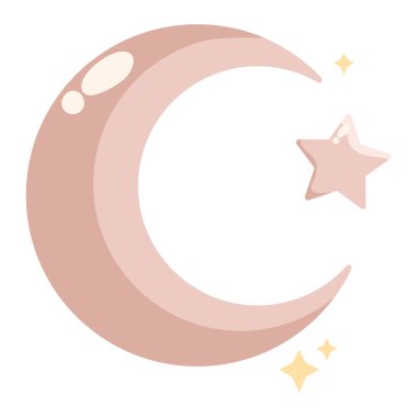 İslam ay tasarımı beyaz üzerine