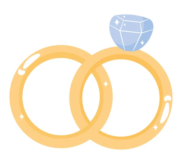 Γάμος Rigns Σχεδιασμό Πάνω Από Λευκό — Διανυσματικό Αρχείο