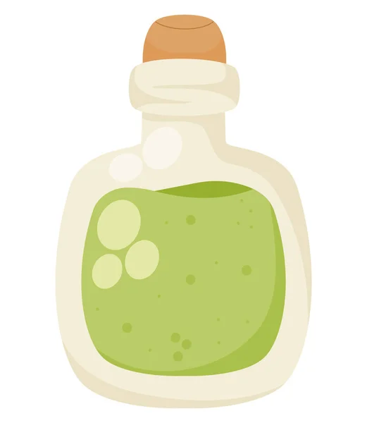 白い瓶の中のオリーブオイル — ストックベクタ