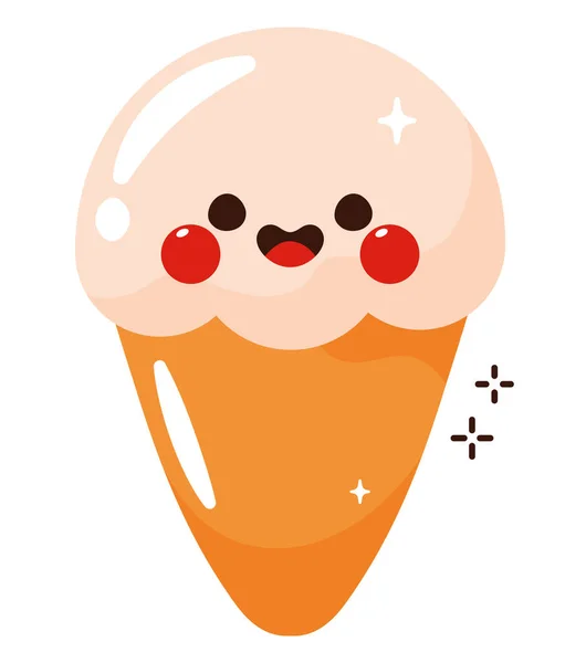 白雪公主的生日冰淇淋 — 图库矢量图片