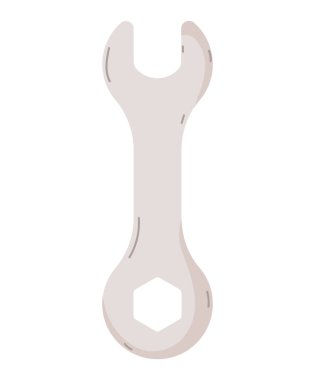 Gri anahtar dizaynı beyaz üzerinde