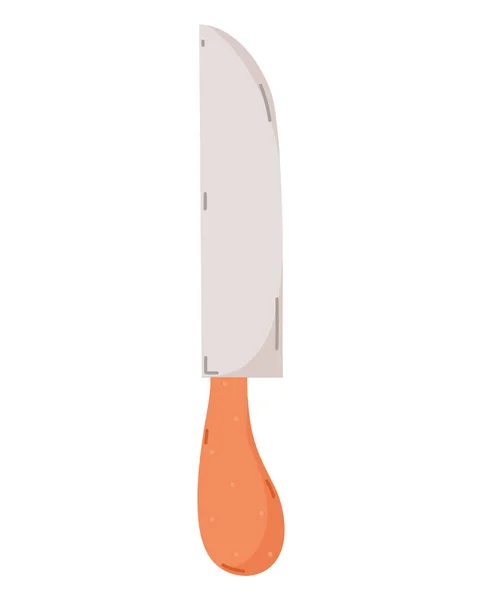Oranžový Nůž Bílém — Stockový vektor