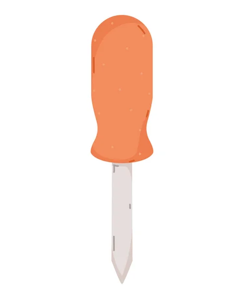 Diseño Del Destornillador Naranja Sobre Blanco — Archivo Imágenes Vectoriales