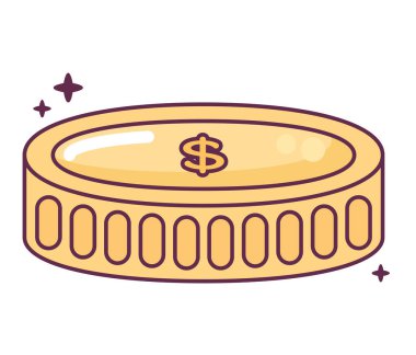 Beyaz yerine sevimli bozuk para tasarımı