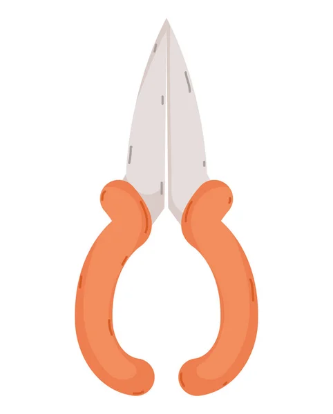 Orange Scissor Design White — Stock Vector