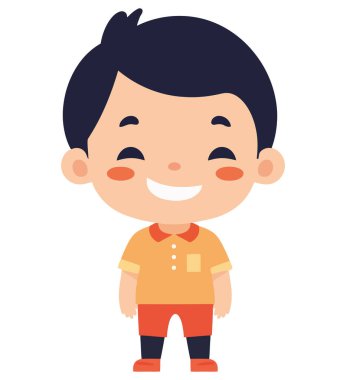 Mutluluk ve neşe dolu çocuk beyazın üstünde