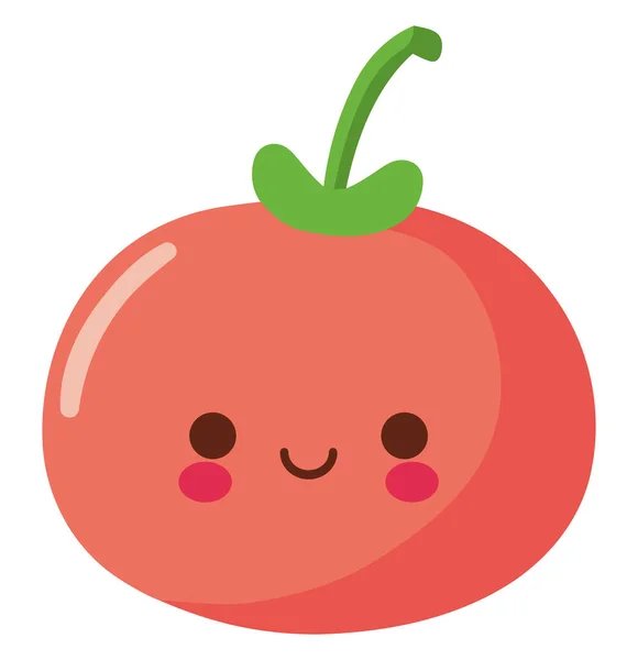 Conception Tomate Enfant Heureux Sur Blanc — Image vectorielle