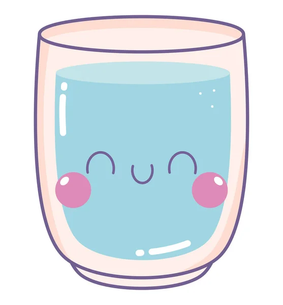 Kawaii杯白开水 — 图库矢量图片